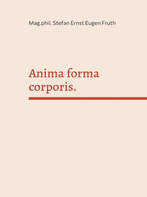 cover image of Anima forma corporis.